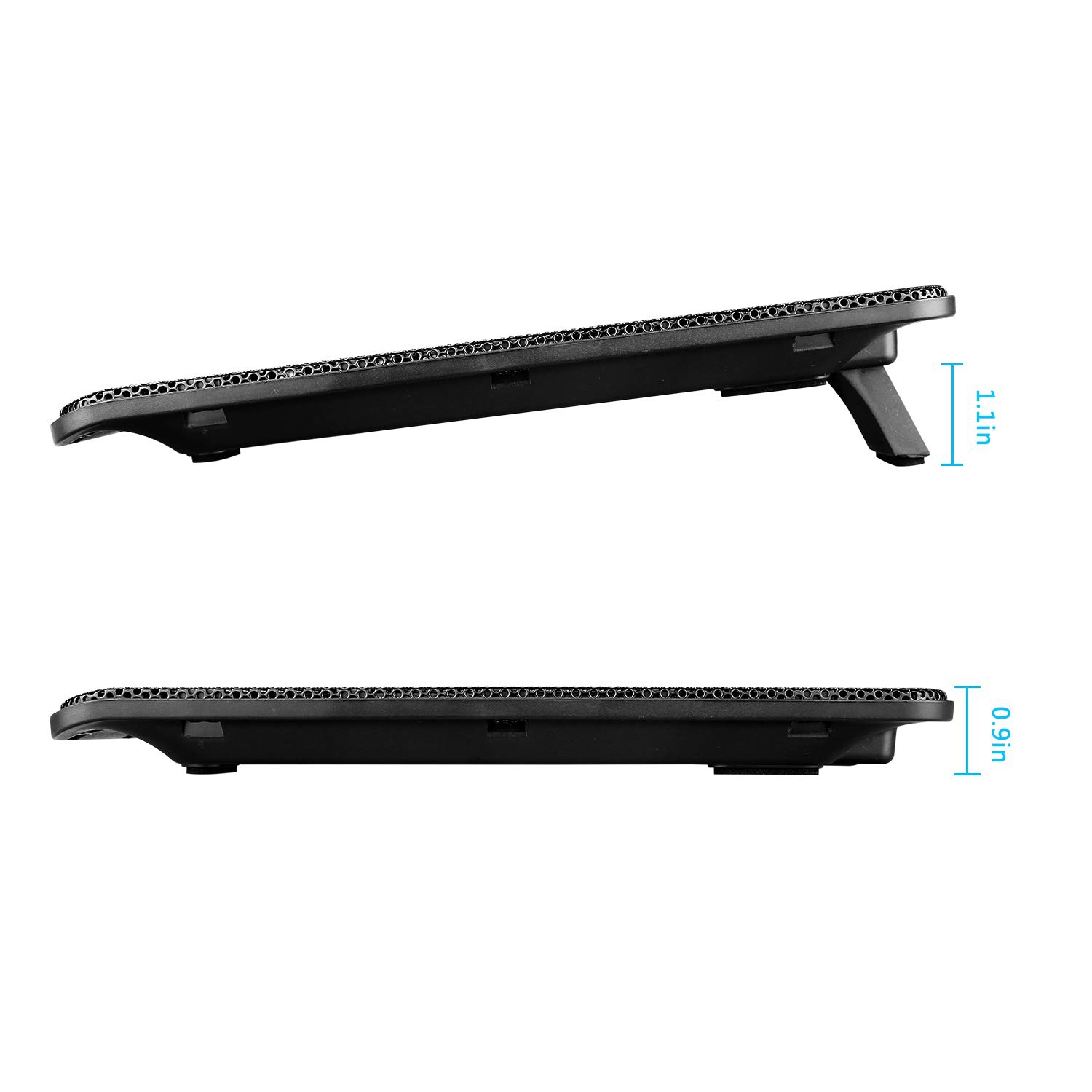 AICHESON Laptop Cooling Pad 2 1000RPM Fans Portable Computer Cooler, Blue LEDs, S007