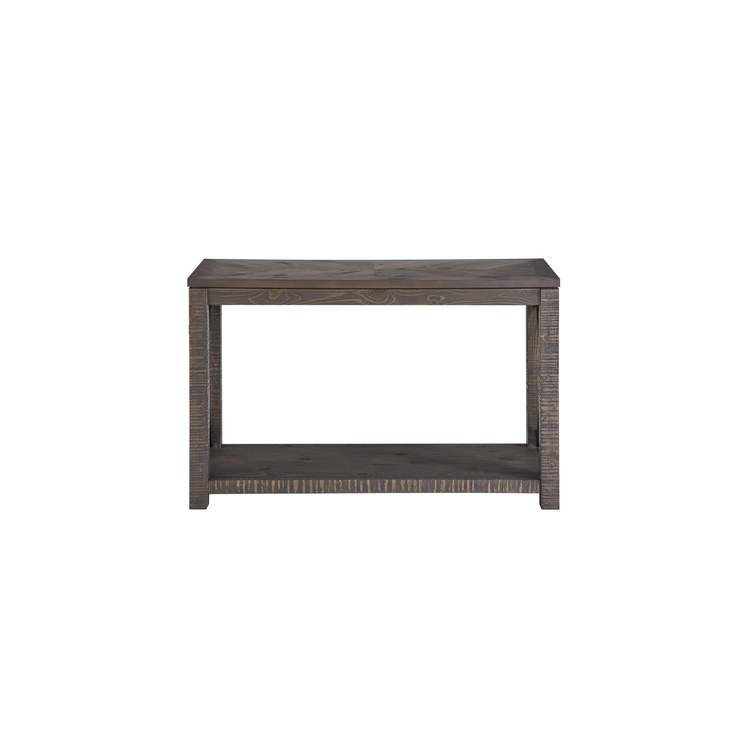 Steve Silver Dexter Distressed Driftwood Wood and Metal Sofa Table