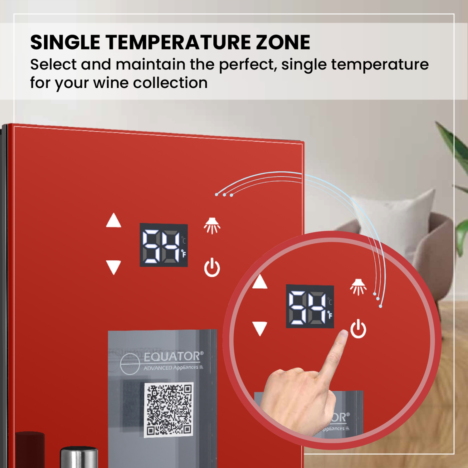 Equator 9 Bottles WINE REFRIGERATOR 1-Zone Freestanding/Builtin 7 Color LED 110V