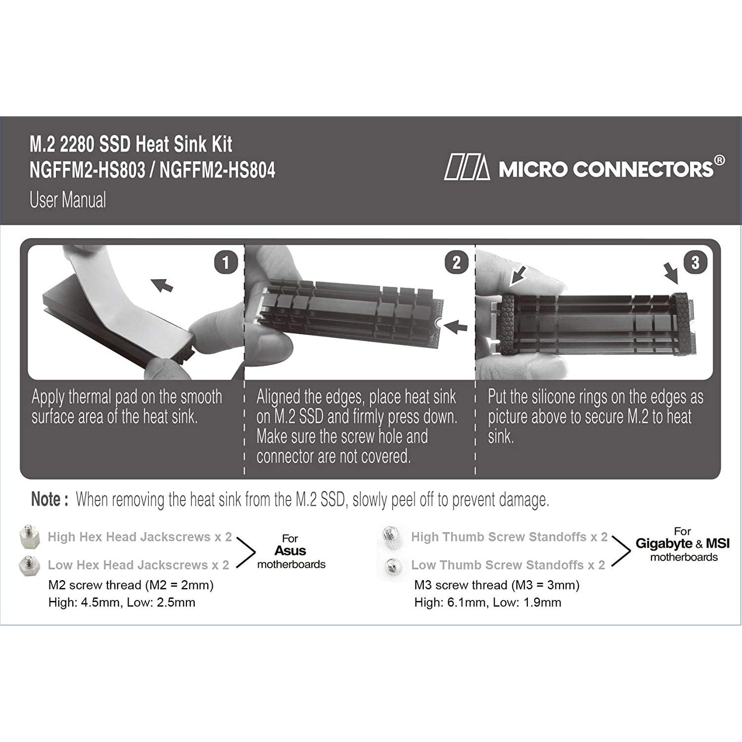 Disque SSD interne NVMe 990 PRO M.2 2280 2&nbsp;To PCI-E Gen 4 x4, NVMe 1.3c avec microconnecteurs et dissipateur thermique discret 5&nbsp;mm et vis