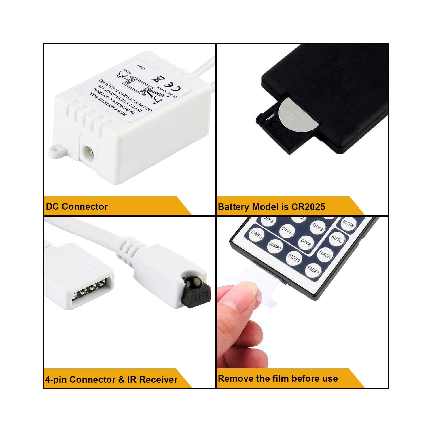 ISTAR Mini IR 44 touches télécommande DC12V lampe gradateur sans fil Mini LED RGB contrôleur pour 3528 5050 RGB LED bandes lumière