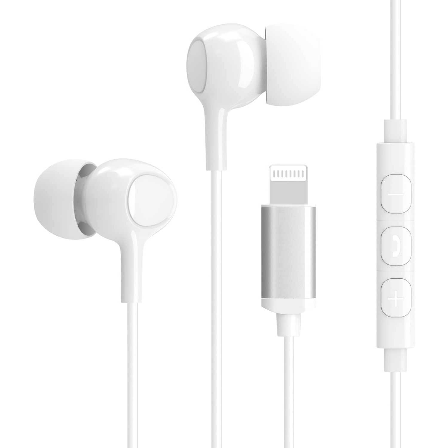Dolaer aceyoon iPhone Earphones MFi Certified Lightning Earbuds with Mic and Volume Remote iPhone 11 Headphones Noise Cancelling Universe Lightning Earphones for iPhone 12 13 X XR