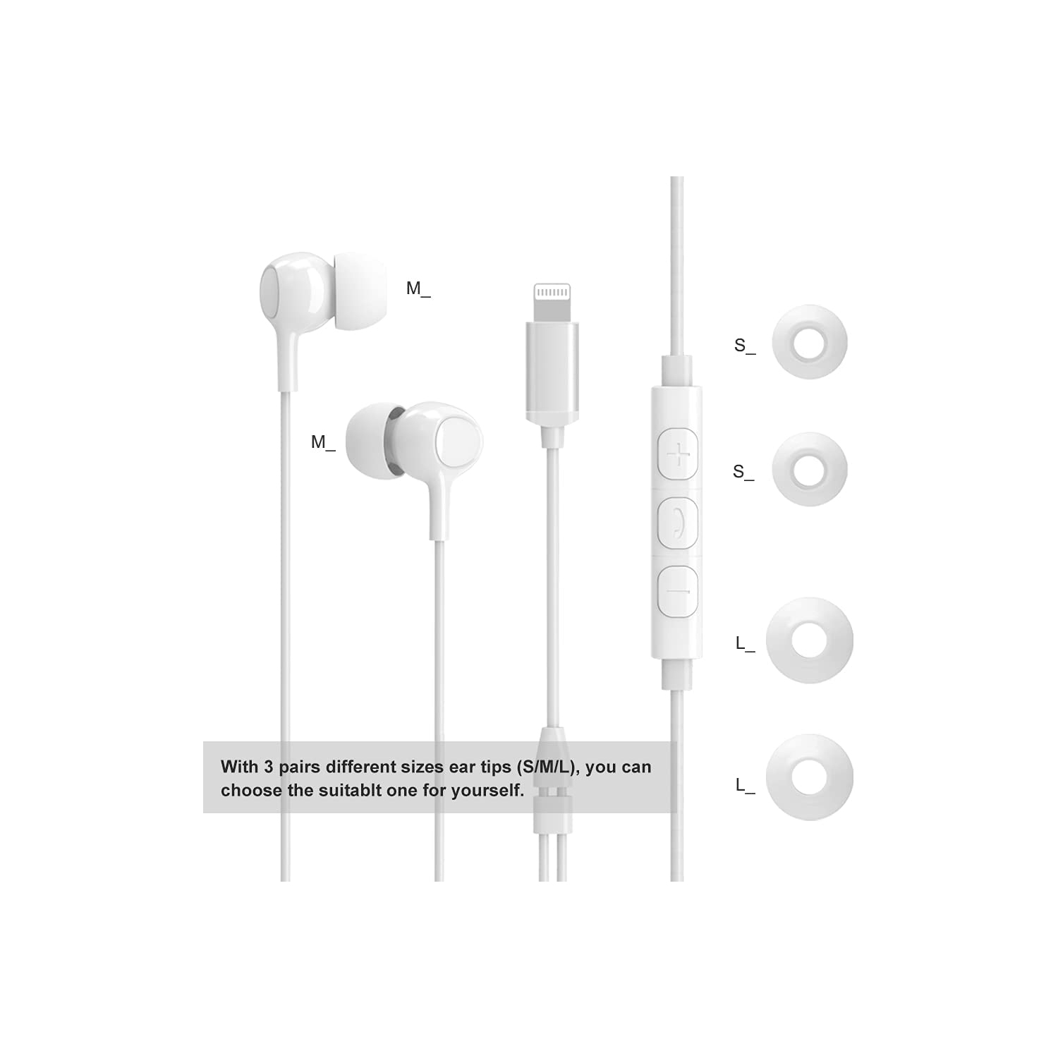 Dolaer aceyoon iPhone Earphones MFi Certified Lightning Earbuds with Mic and Volume Remote iPhone 11 Headphones Noise Cancelling Universe Lightning