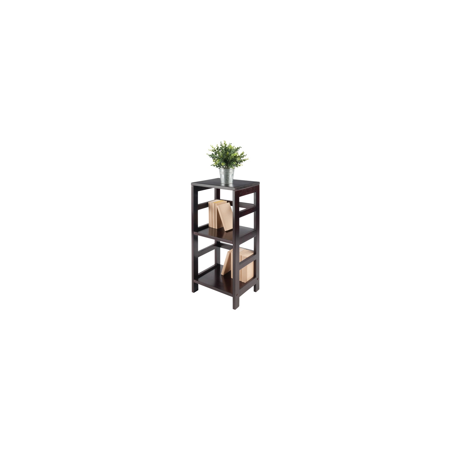 Leo 2-Tier Storage Shelf, Espresso
