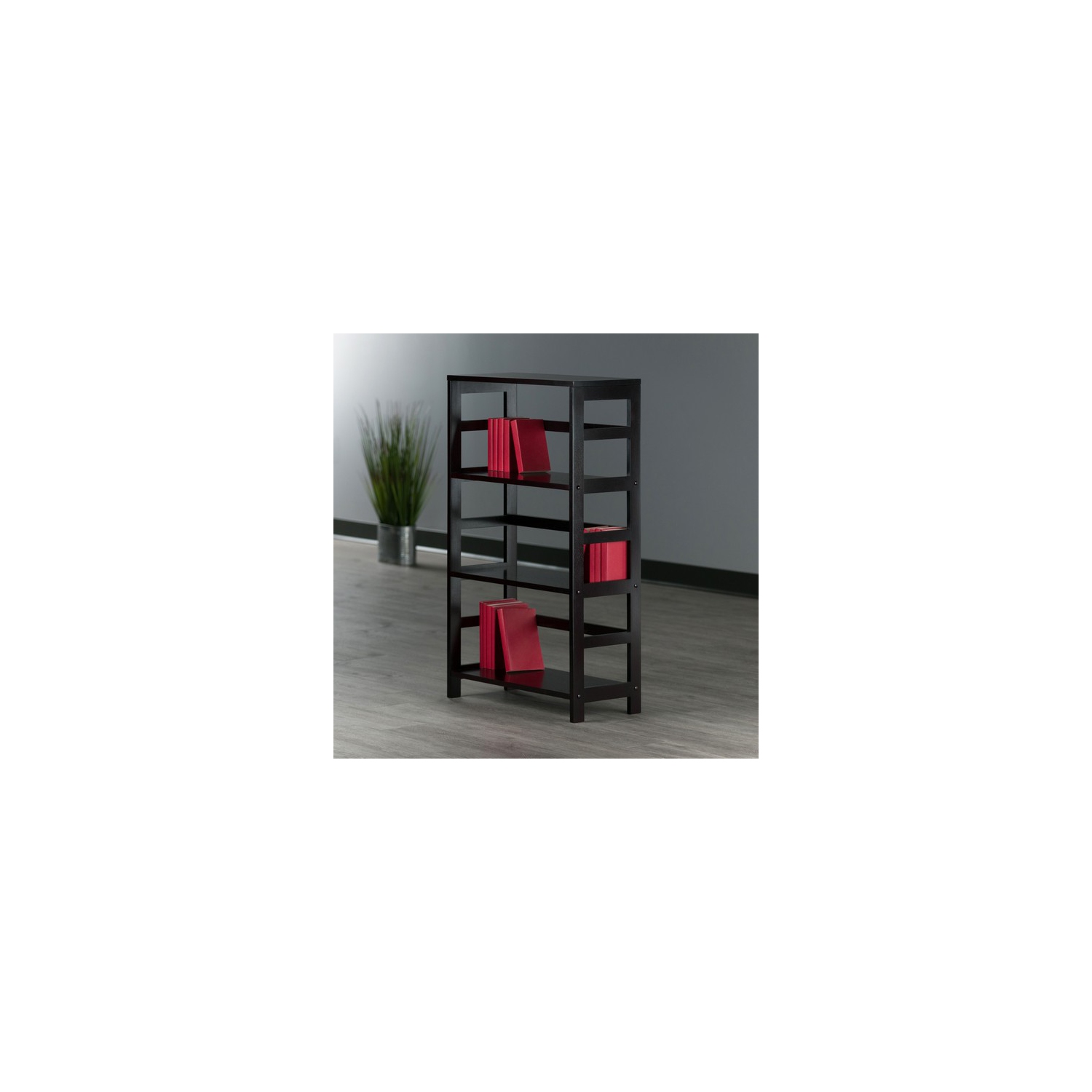 Étagère de rangement à 3 tablettes Leo, espresso