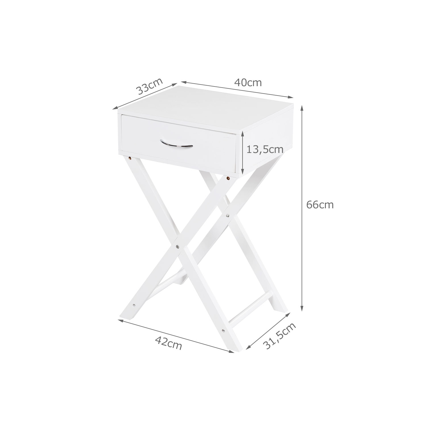 Topbuy 2PCS Morden Accent X Base Nightstand Sofa End Table Bedroom Furniture W/ Storage Drawer