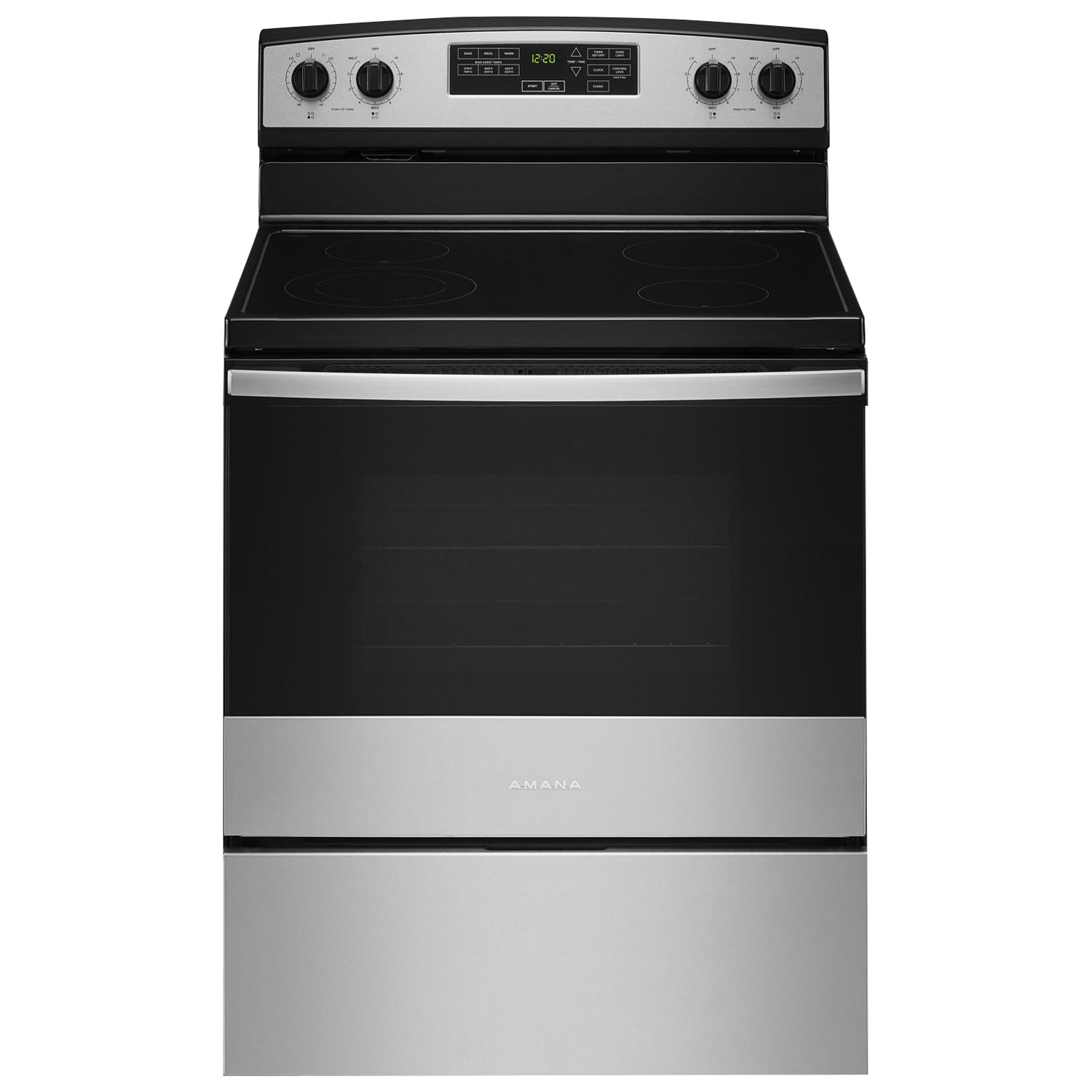 Amana 30" 4.8 Cu. Ft. Self-Clean Freestanding Electric Range - Stainless Steel