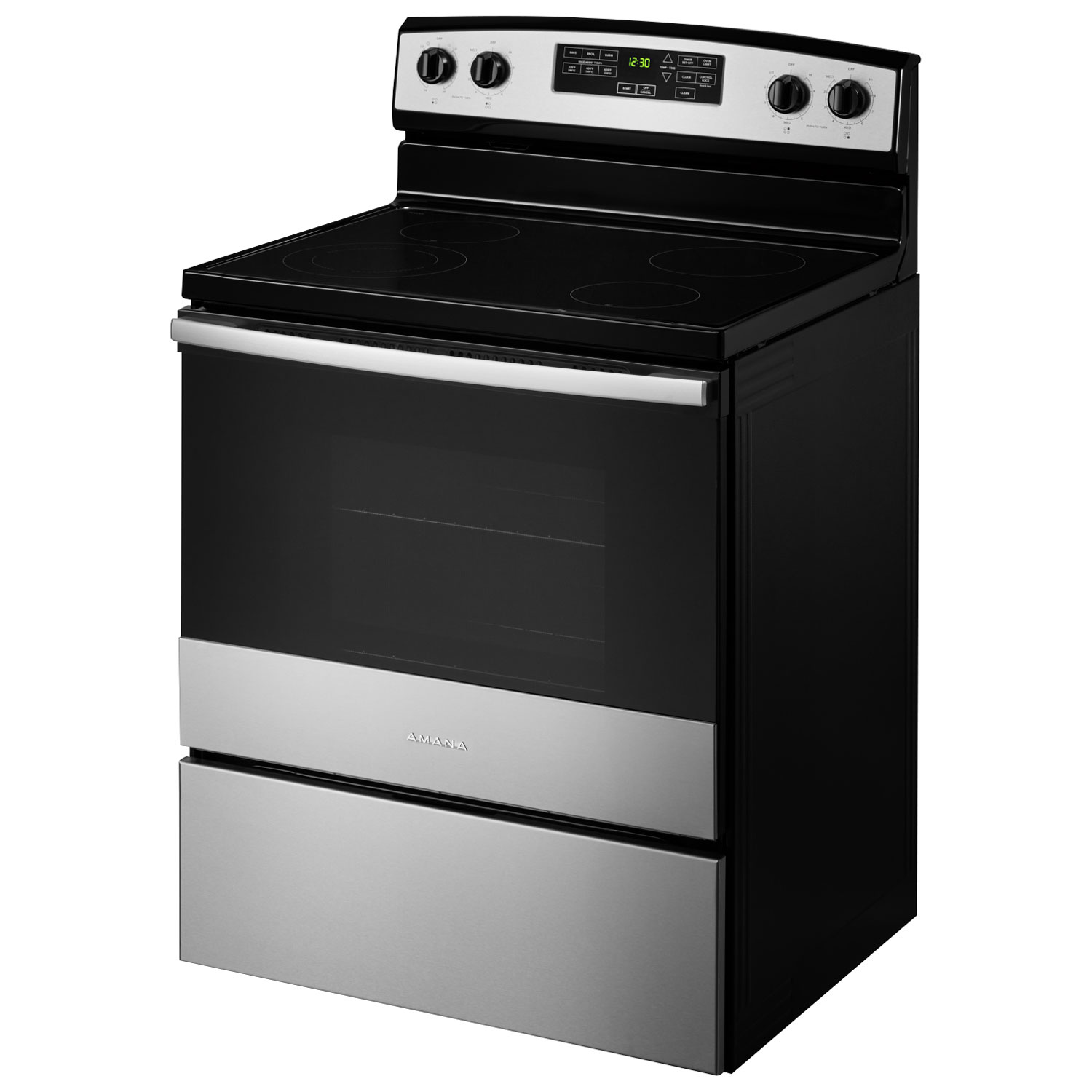 Amana 30" 4.8 Cu. Ft. Self-Clean Freestanding Electric Range - Stainless Steel