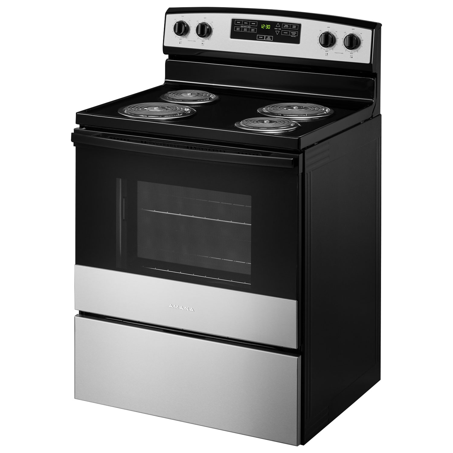 Amana 30" 4.8 Cu. Ft. Freestanding Electric Coil Top Range - Stainless Steel