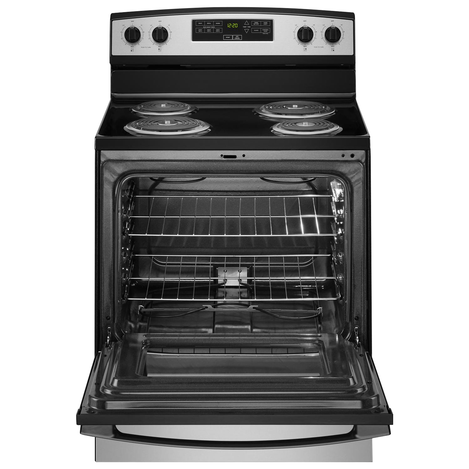 Amana 30" 4.8 Cu. Ft. Freestanding Electric Coil Top Range - Stainless Steel