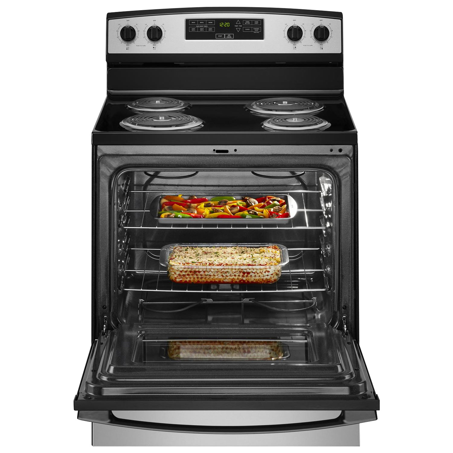 Amana 30" 4.8 Cu. Ft. Freestanding Electric Coil Top Range - Stainless Steel