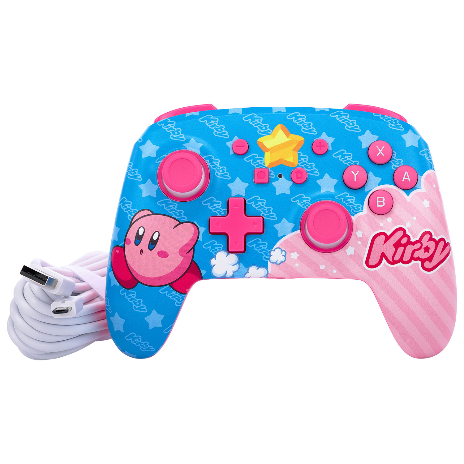 Manette avec fil optimisée de PowerA pour Switch - Kirby