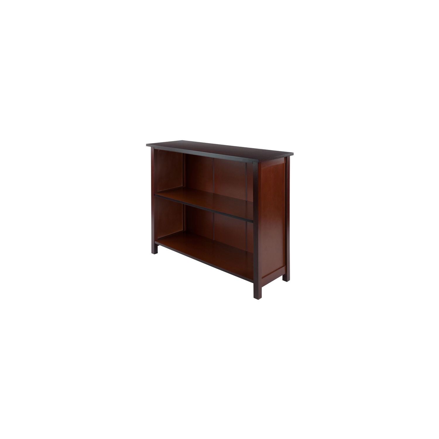 Milan Wide 2-Section Storage Shelf, Walnut