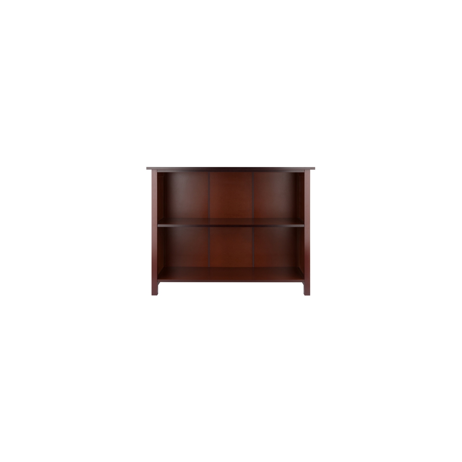 Milan Wide 2-Section Storage Shelf, Walnut