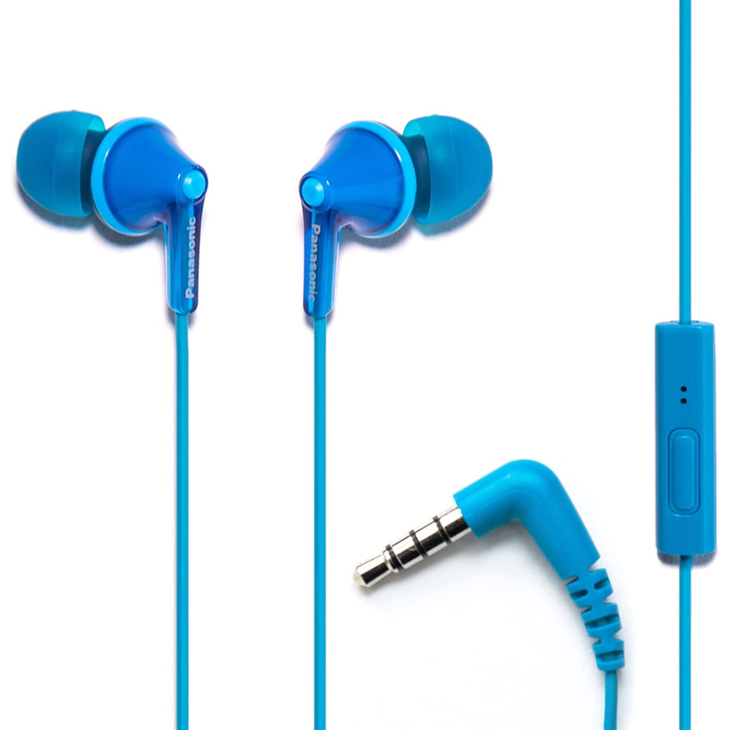 Dolaer RPTCM125A ErgoFit In-Ear Earbud Headphones with Mic and Controller, Blue