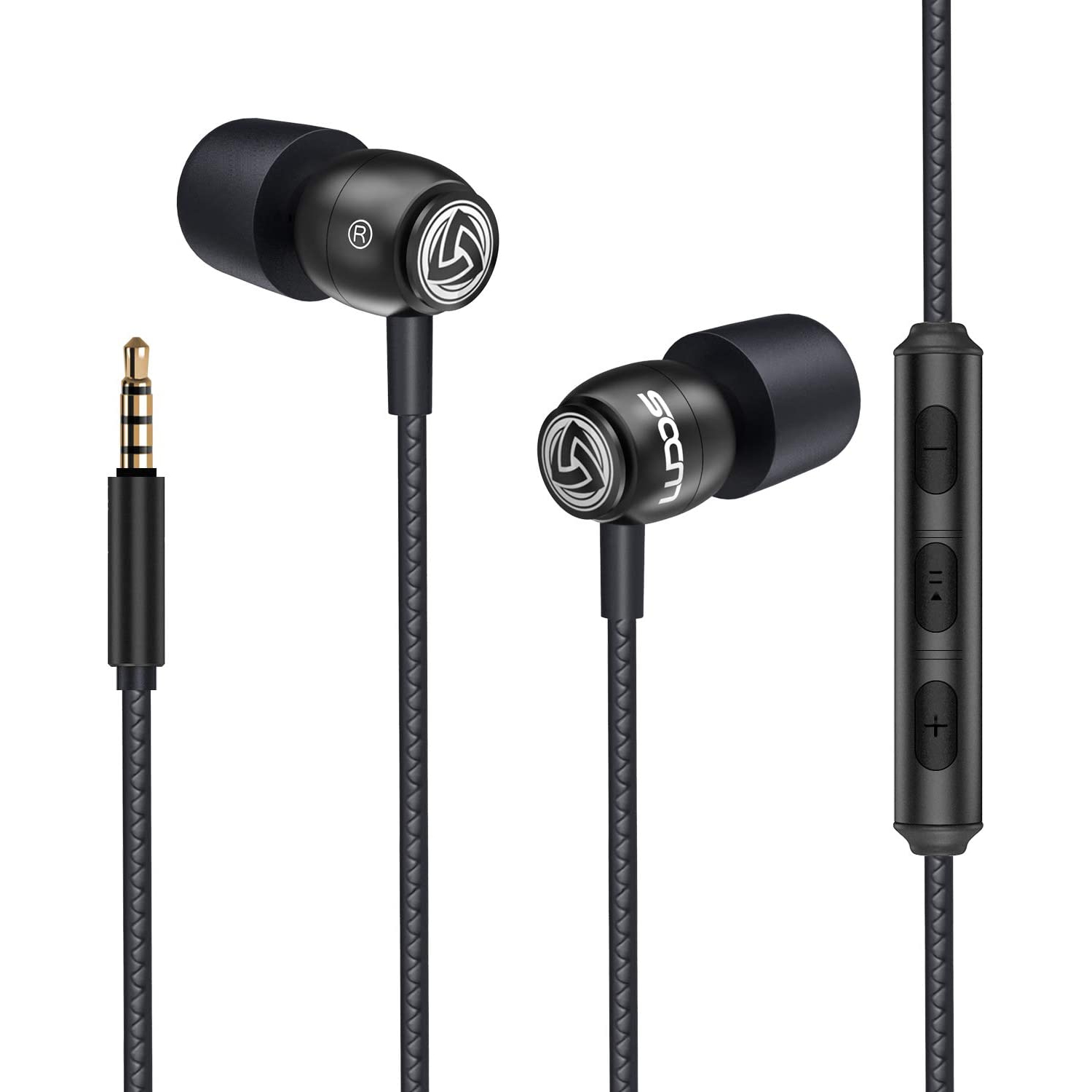 Earphones with Microphone and Volume Control,