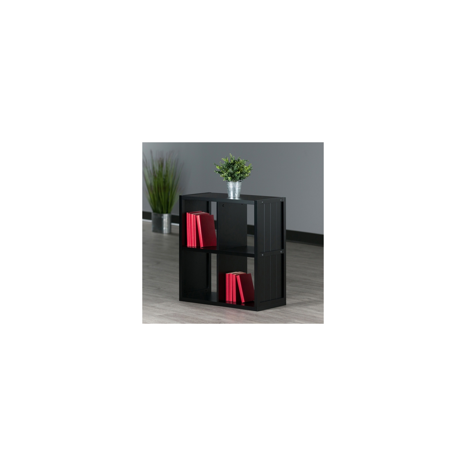 Timothy 2x2 Storage Cube Shelf, Black