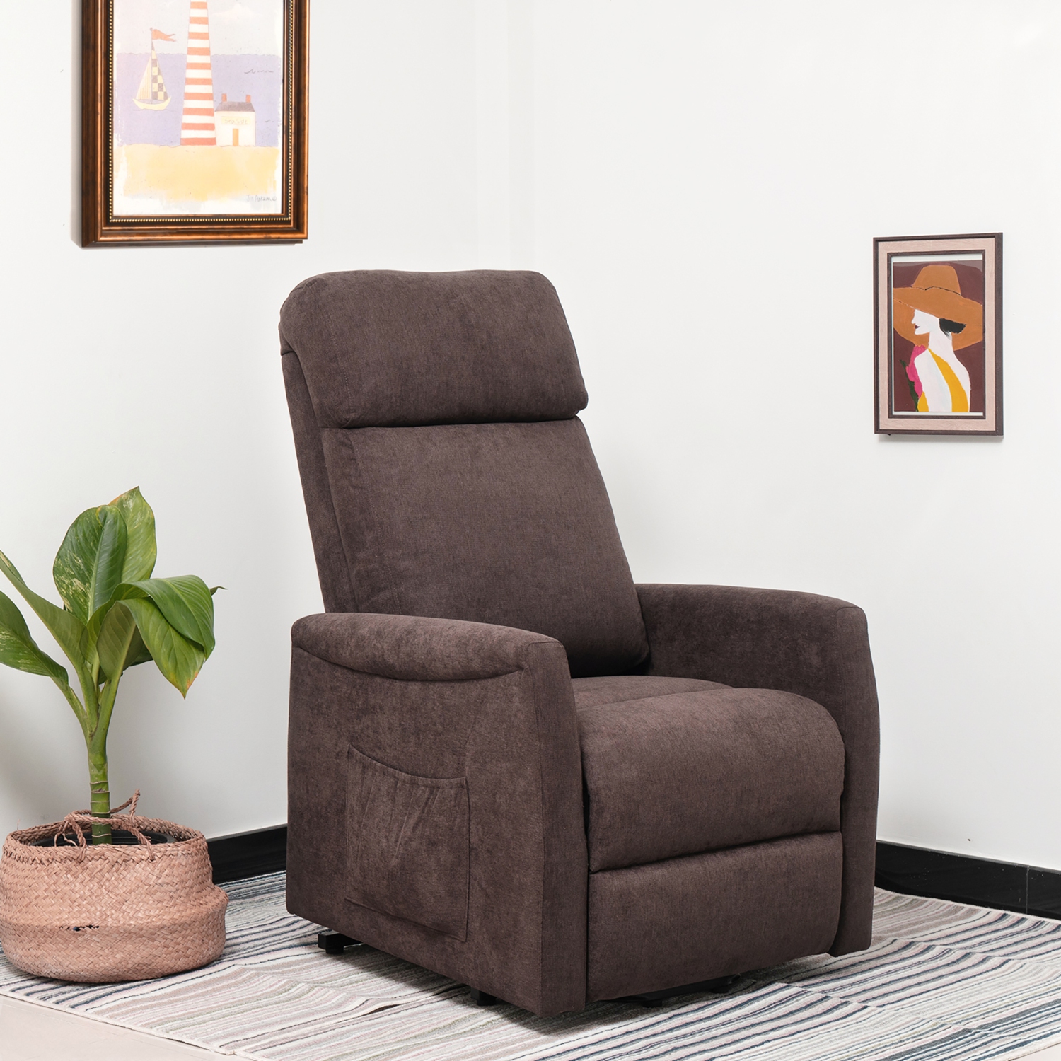 Fauteuil inclinable électrique pour fauteuil de salon pour personnes âgées avec télécommande Costway