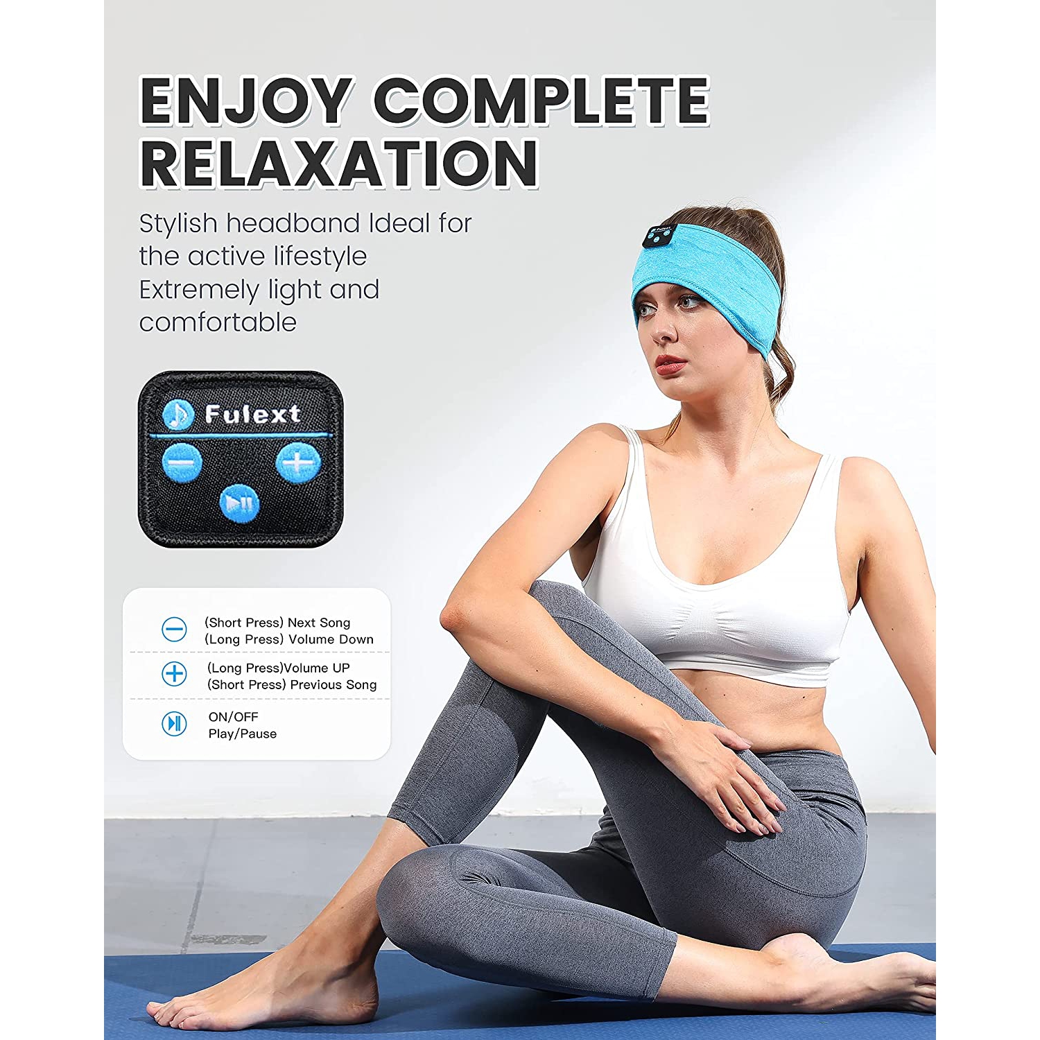 Écouteurs Dolaer Sleep serre-tête Bluetooth, serre-tête Sport sans fil en mode lit mou, casques longue durée de jeu en mode lit avec haut-parleurs