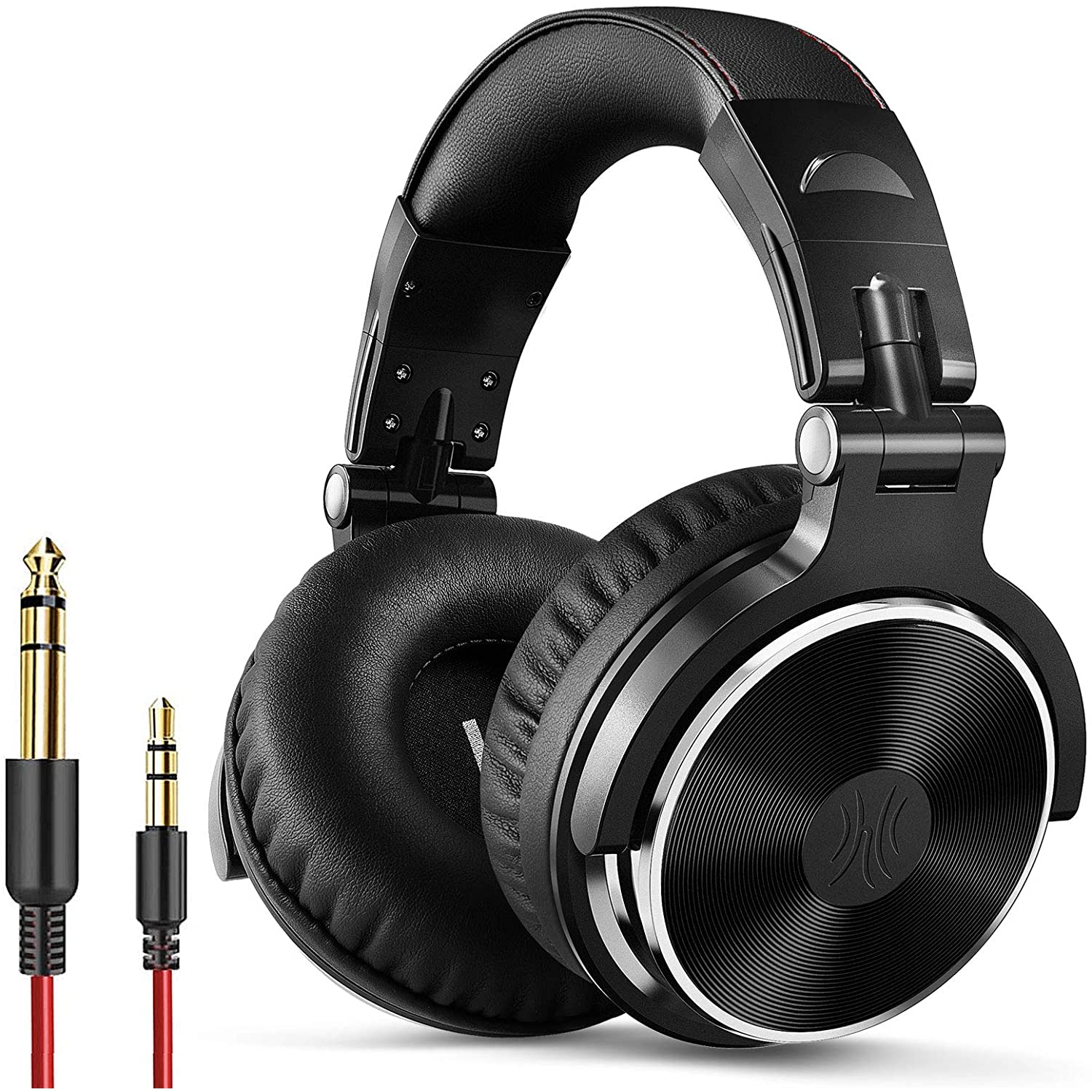 Dolaer Adapter-Free Closed Back Over Ear DJ Stereo Monitor Headphones, Professional Studio Monitor & Mixing, Telescopic Arms with Scale, Newest 50mm Neodymium Drivers - Black