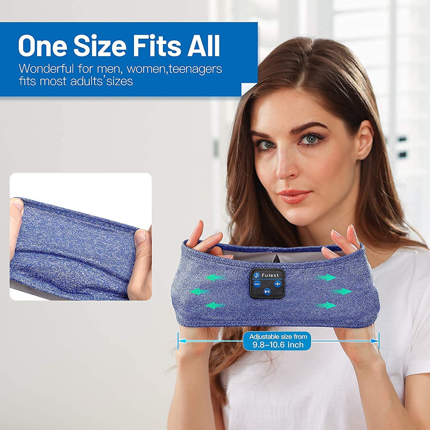 Dolaer Sleep Headphones Bluetooth Headband, Wireless Headband Headphones Headsets with Thin Speakers, Sleep Earbuds, Sleeping Headphones for Workout