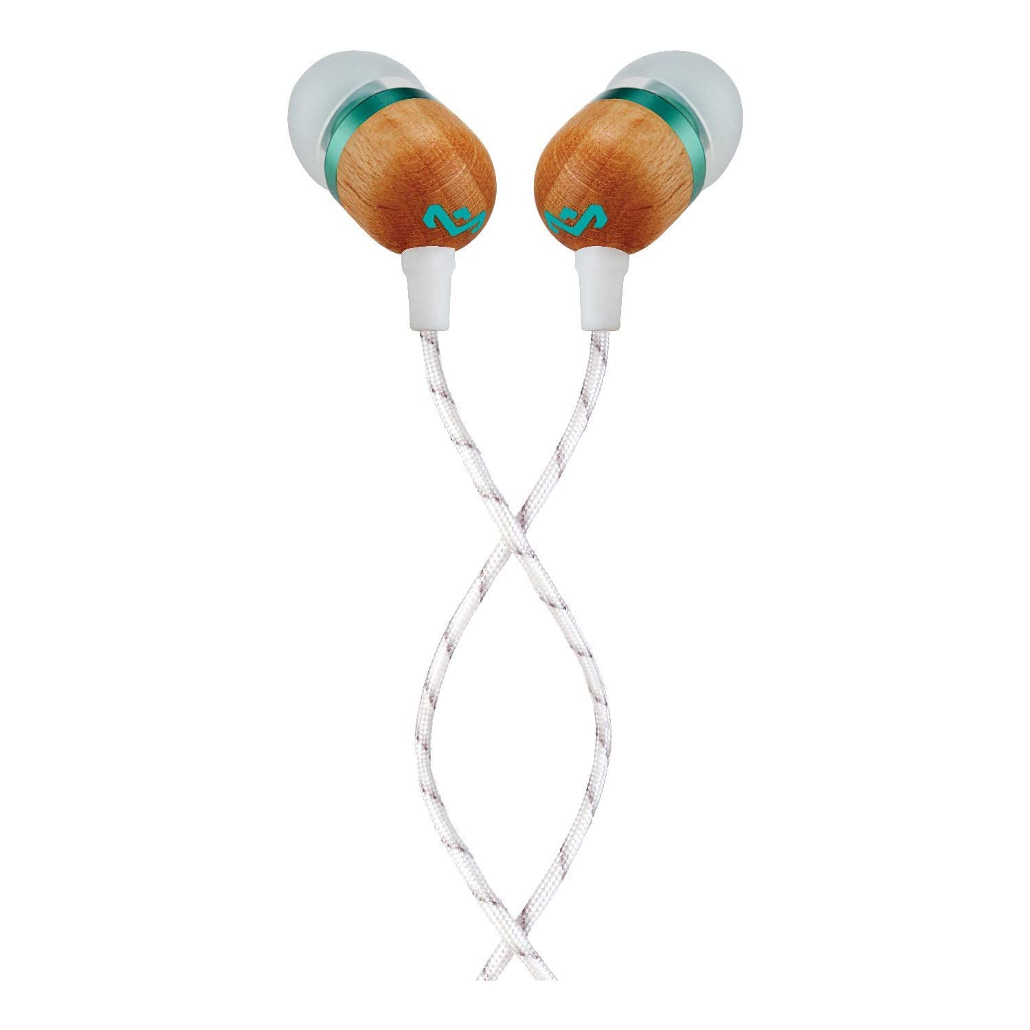 Dolaer House of Marley Smile Jamaica Wired in-Ear Headphones - in-line Microphone with 1-Button Remote Noise Isolating Durable Tangle Free Cable Mint