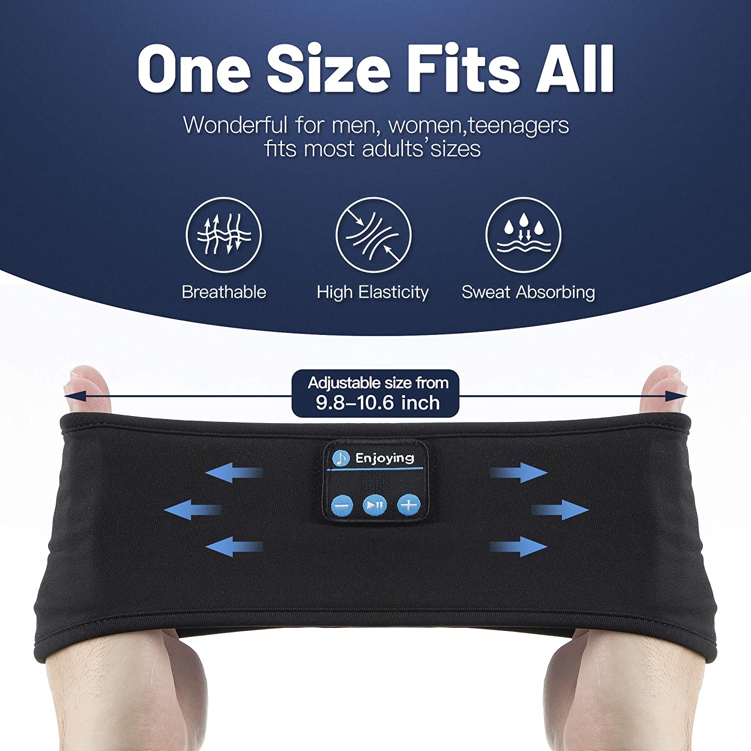 Dolaer Sleep Headphones Bluetooth Sports Headband Headphones with Ultra-Thin HD Stereo Speakers Perfect for Sleeping,Workout,Jogging,Yoga,Insomnia,