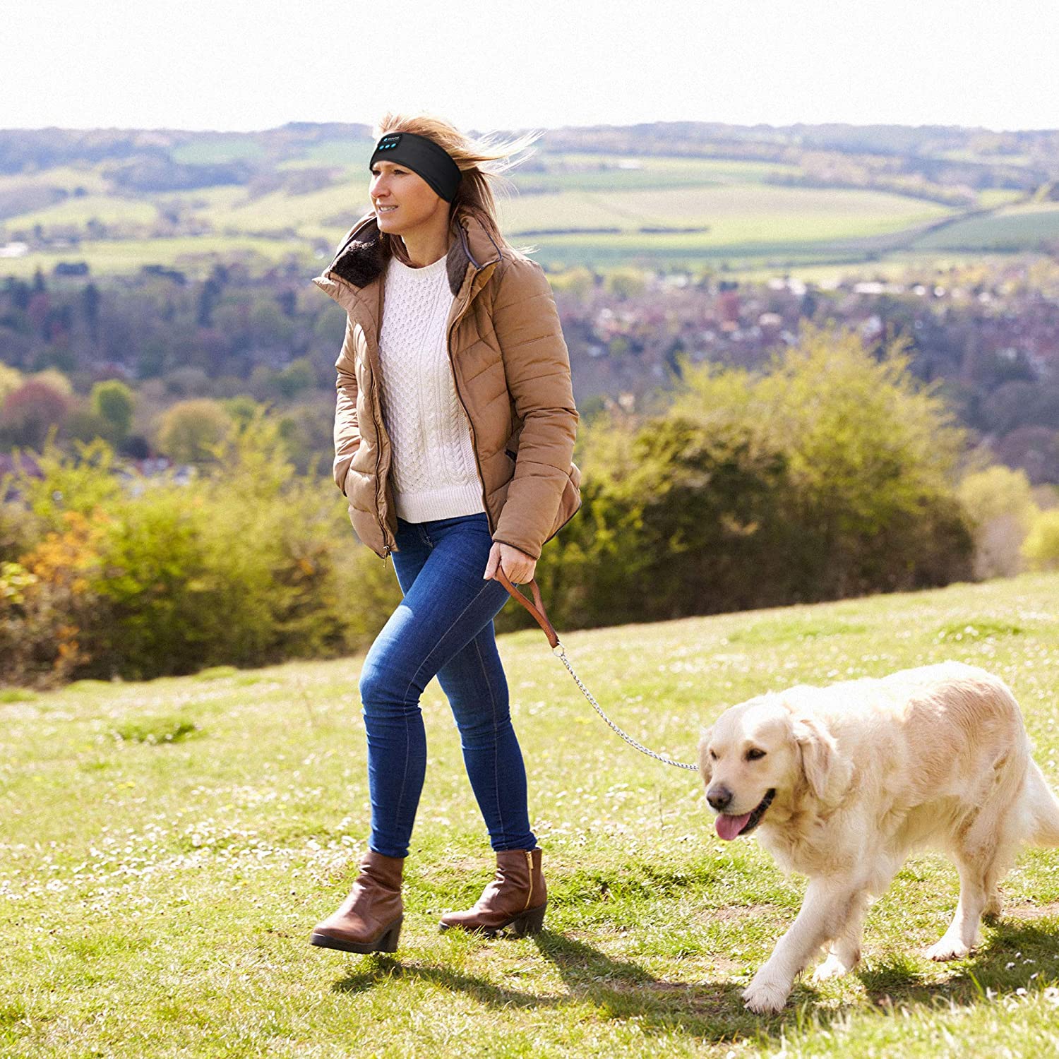 Dolaer Sleep Headphones Bluetooth Sports Headband Headphones with Ultra-Thin HD Stereo Speakers Perfect for Sleeping,Workout,Jogging,Yoga,Insomnia,