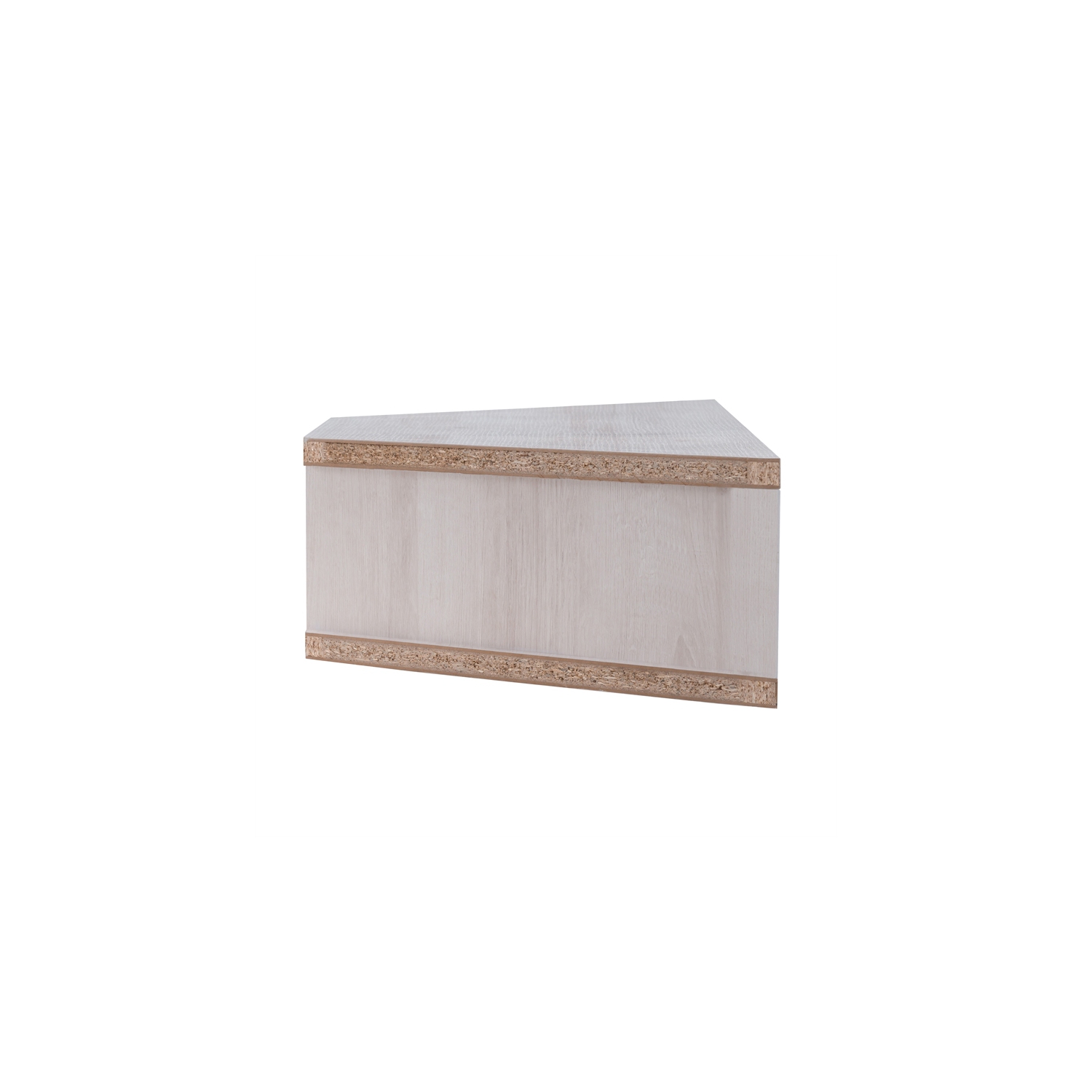 Furniture of America Astro Wood 42" Corner Floating TV Stand in White Oak