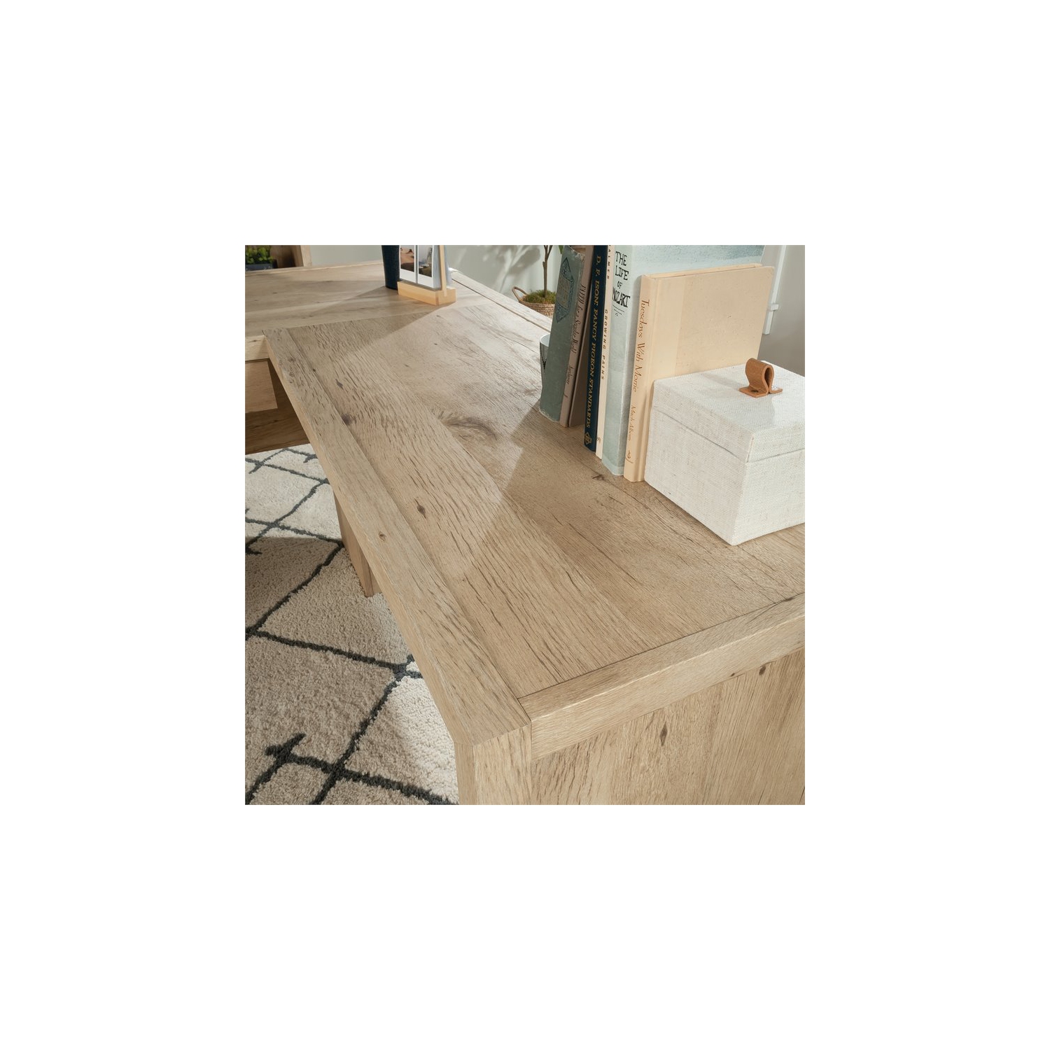 Sauder – Bureau à domicile en L Pacific View en bois d’ingénierie, chêne de première qualité