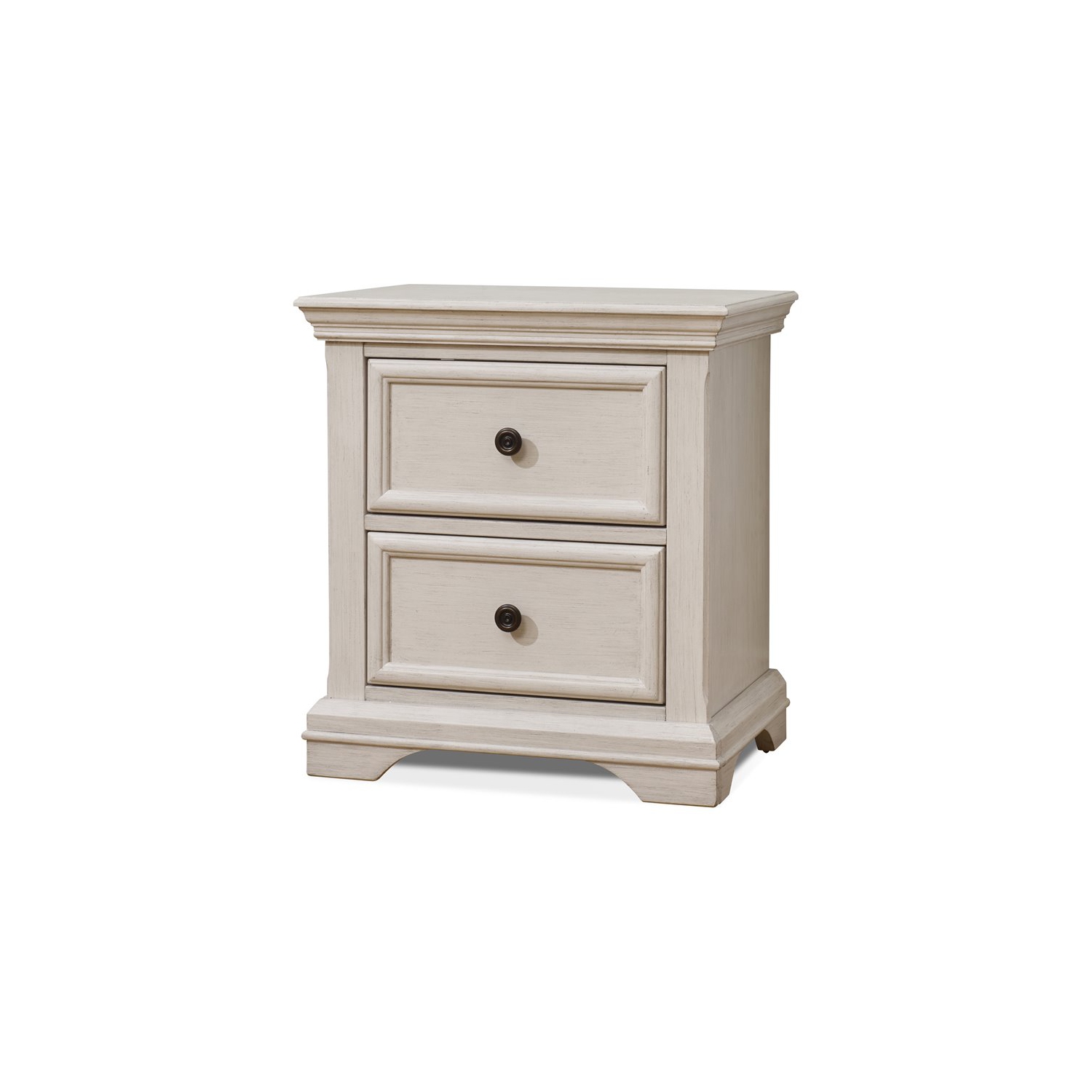 La table de chevet en bois Portofino de Sorelle Furniture pour bébé en ivoire brossé