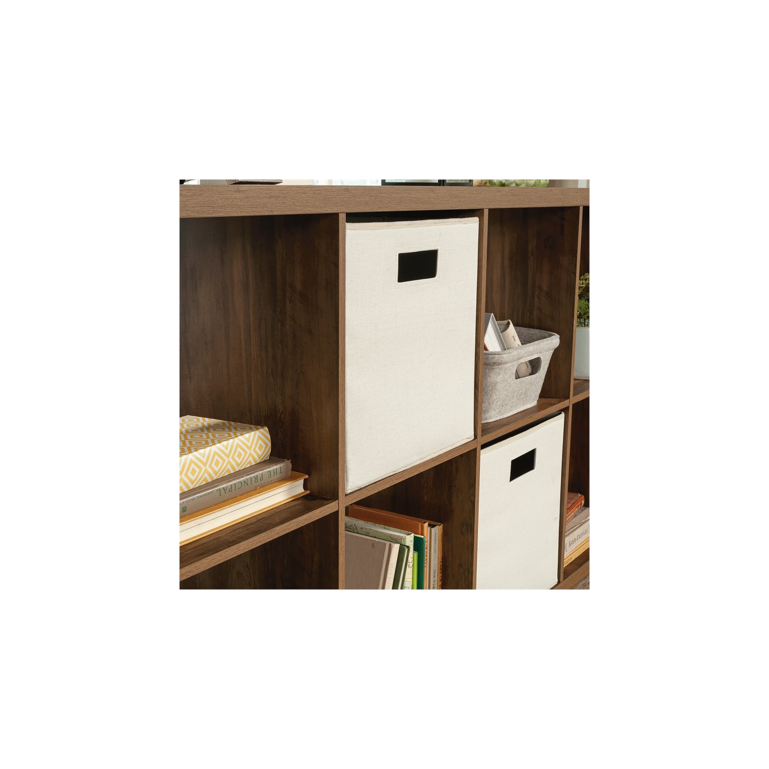 Sauder Miscellaneous Storage Engineered Wood 8-Cube Organizer in Rural Pine