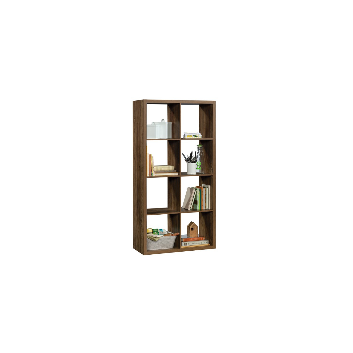 Sauder Miscellaneous Storage Engineered Wood 8-Cube Organizer in Rural Pine