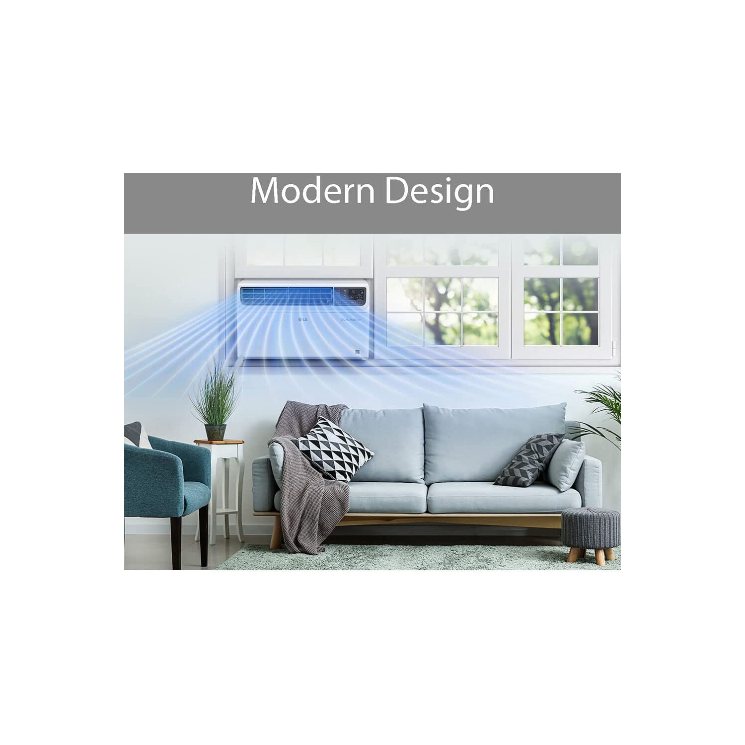 LG 14,000 BTU Dual Inverter Smart Window Air Conditioner, Cools 800 Sq. Ft, Ultra Quiet, Up to 25% Savings, Energy Star, Works ThinQ, Amazon Alexa