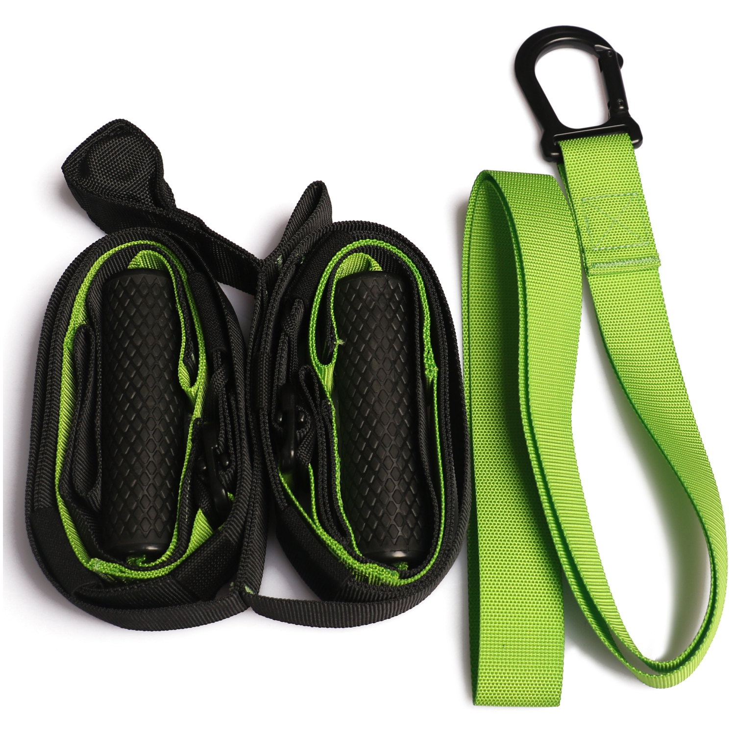 PRISP Home Gym Suspension Trainer - Bodyweight Training Straps for Fitness and Exercise, Green