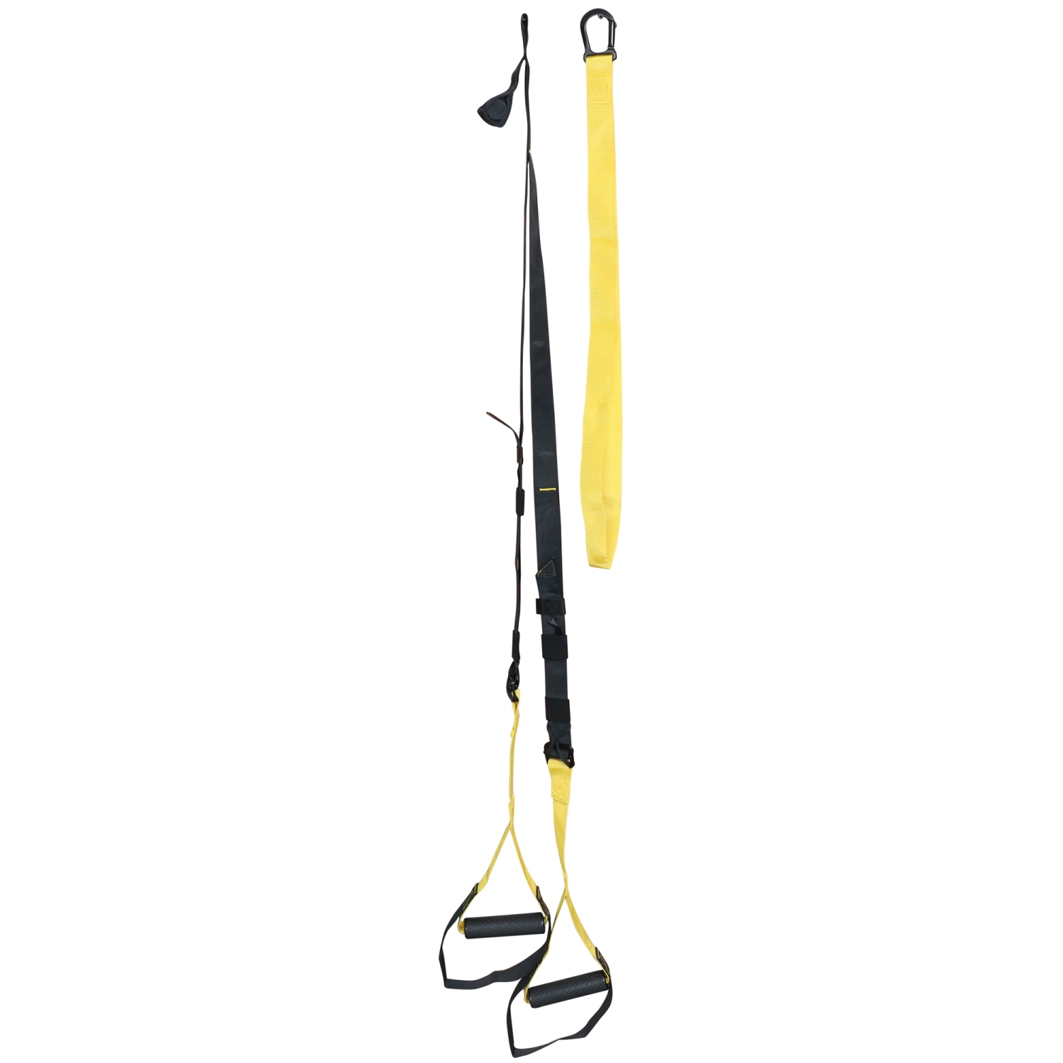PRISP Home Gym Suspension Trainer - Bodyweight Training Straps for Fitness and Exercise, Yellow