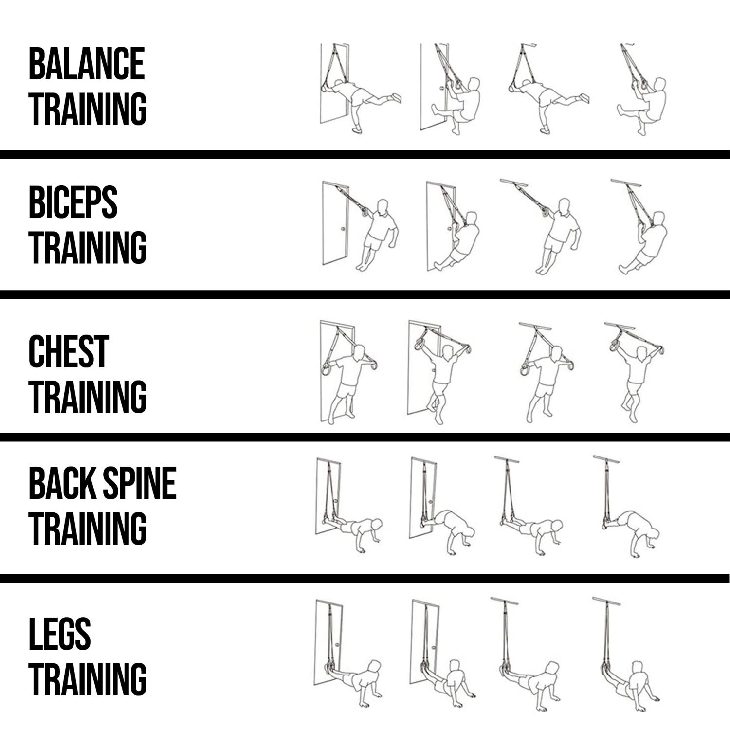 PRISP Sangles de Suspension pour Entraînement au Poids du Corps, Bandes d'Exercice Pour Gym à Domicile, Rouge