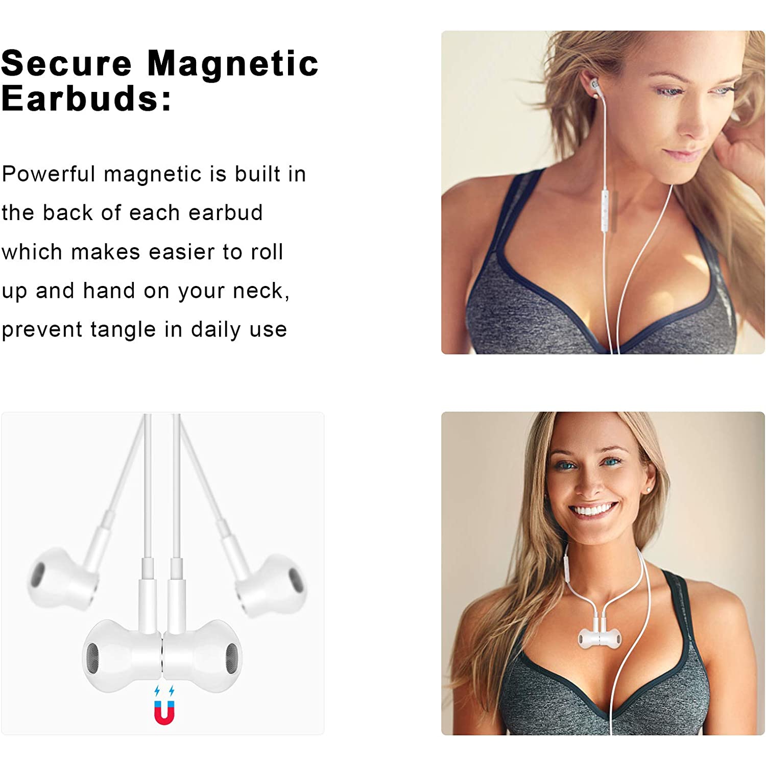 Dolaer USB C Headphones, Magnetic USB Type C Earphone Stereo Earbuds HiFi Digital DAC Bass Mic & Remote Control USB C Earbuds for Google Pixel