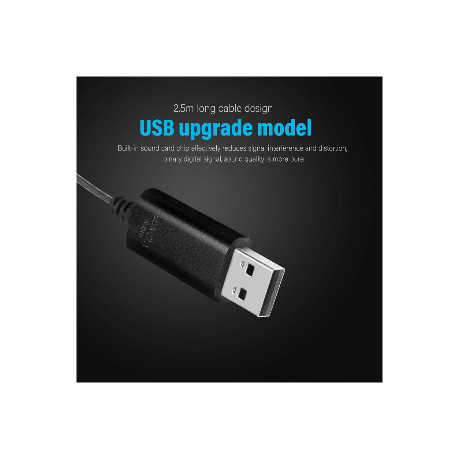 Dolaer OKCSC USB Headphones Computer in-Ear Earphones with HD Microphones 2.5m Long Cable for PC Game, Home Office, Online Classes, Live Stream