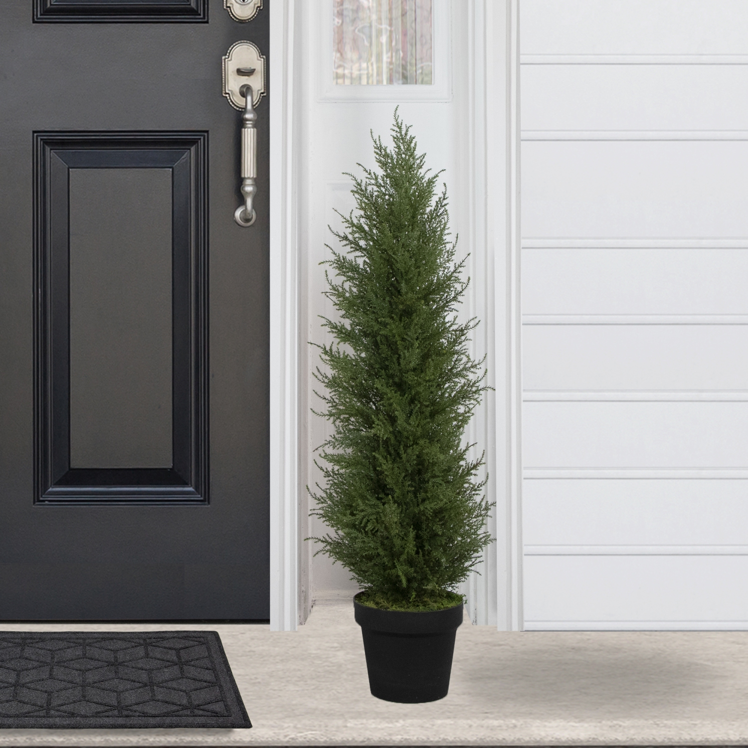 3' Artificial Cedar Pine Petite Arborvitae Tree in Round Pot, Unlit
