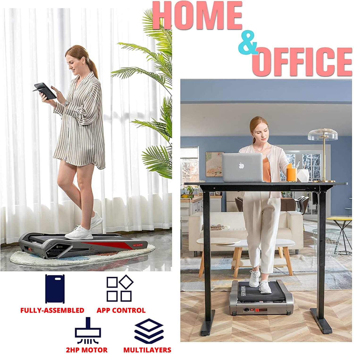 Egofit Walker Pro M1 Motorized Treadmill with APP and Remote Control