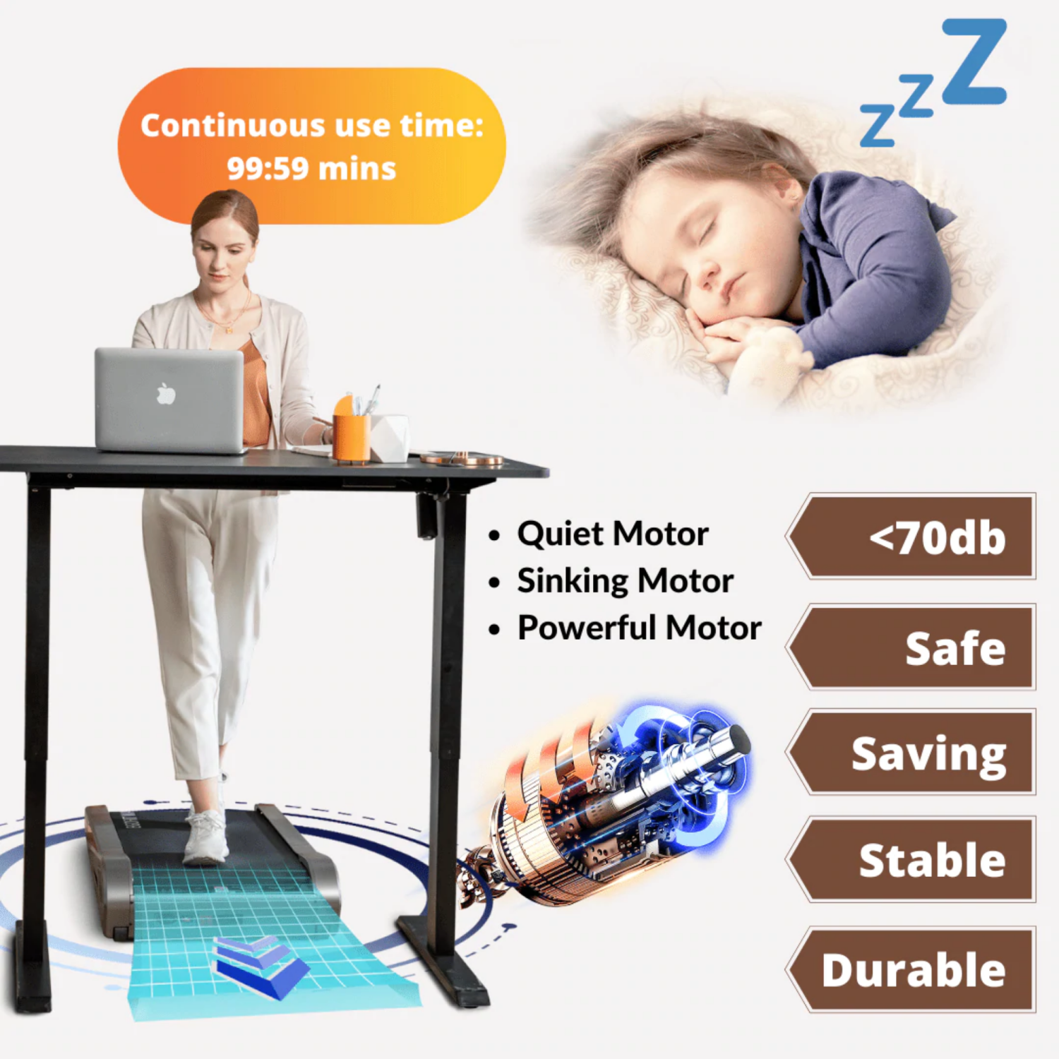 Egofit Walker Pro M1 Motorized Treadmill with APP and Remote Control