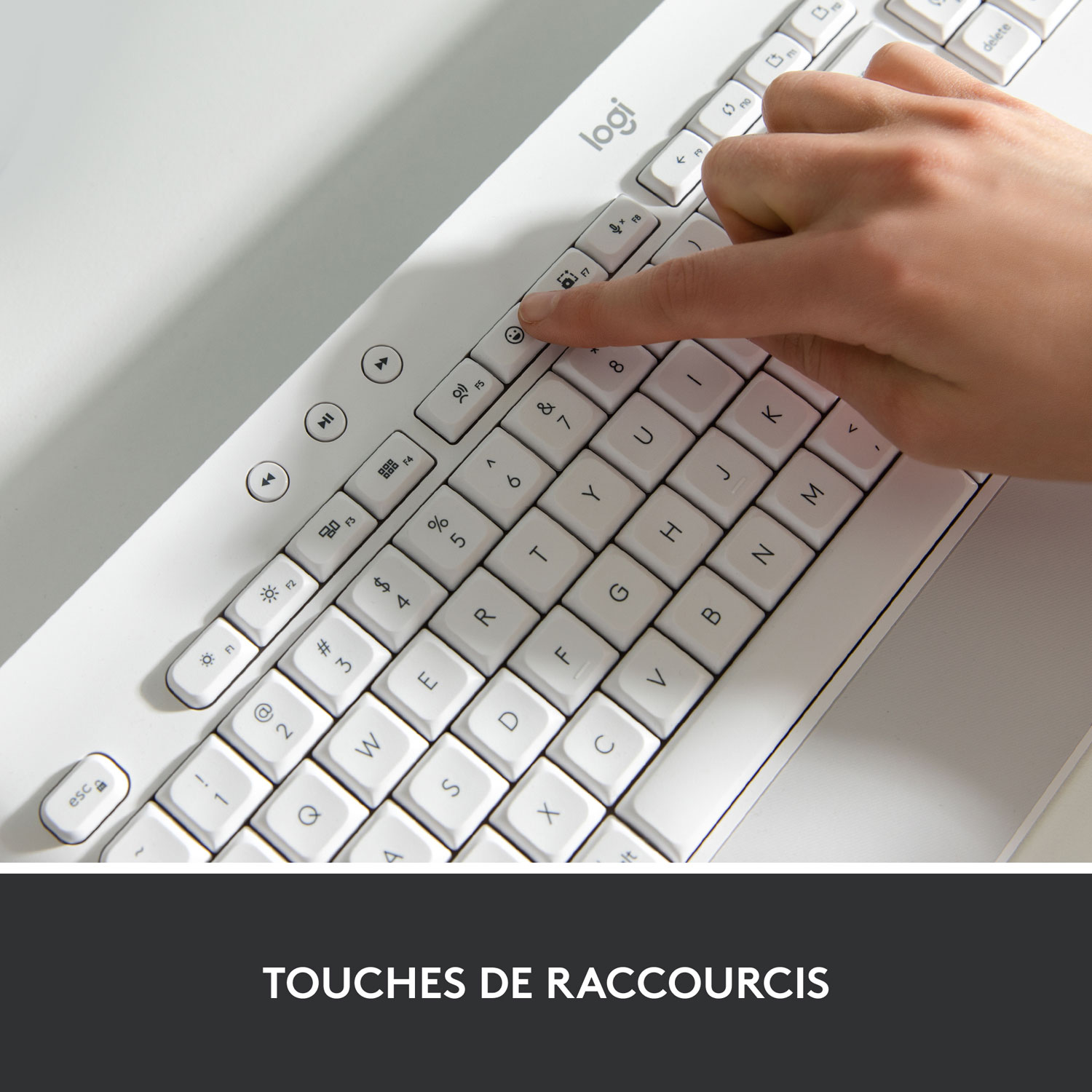 Clavier Bluetooth pleine grandeur SIGNATURE K650 de Logitech - Blanc cassé