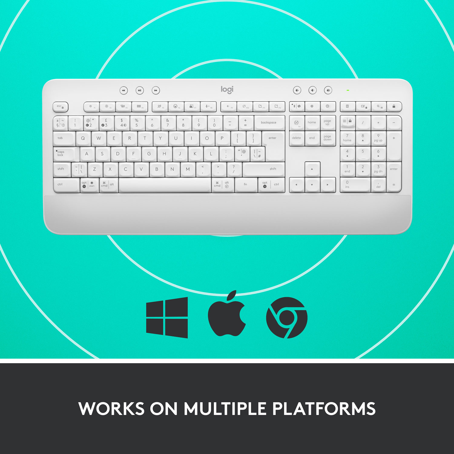 Clavier Bluetooth pleine grandeur SIGNATURE K650 de Logitech - Blanc cassé