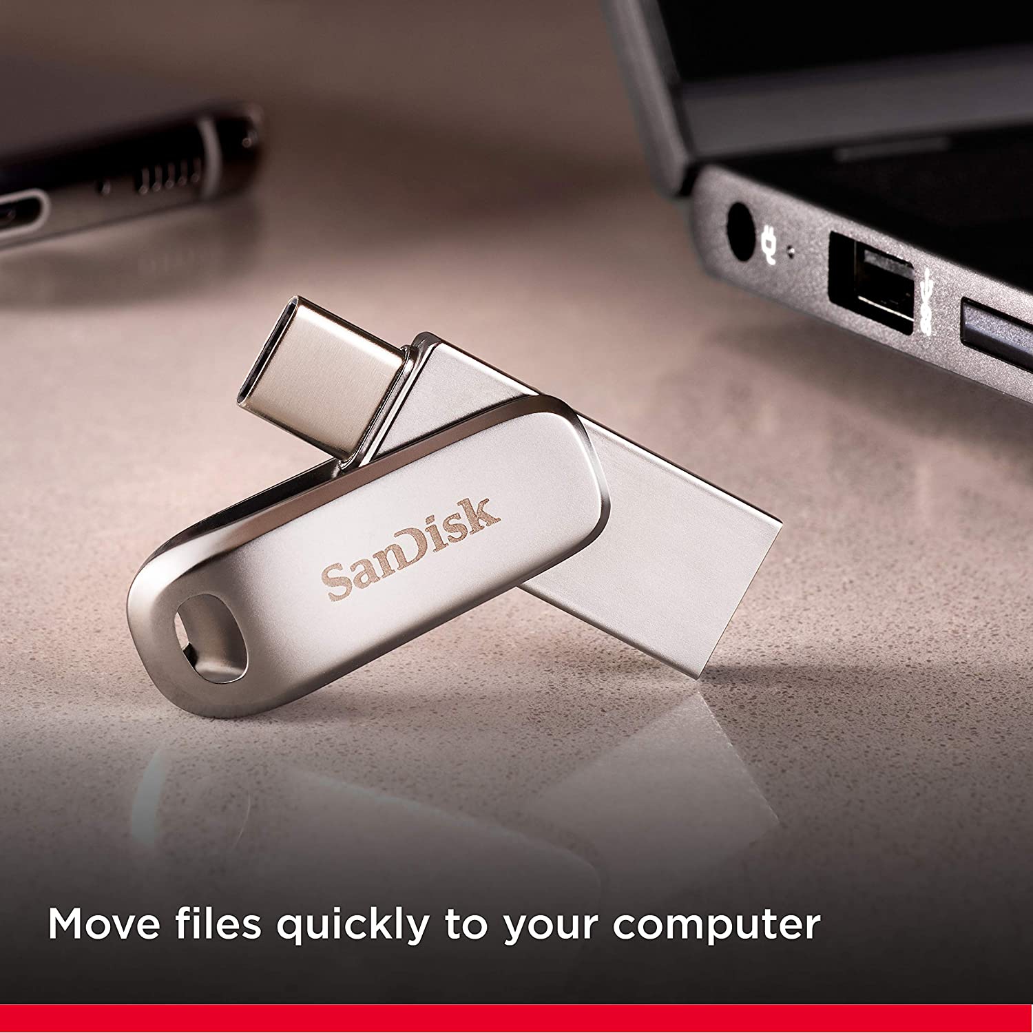 SanDisk 128GB Ultra Dual Drive Luxe USB Type-C Flash Drive