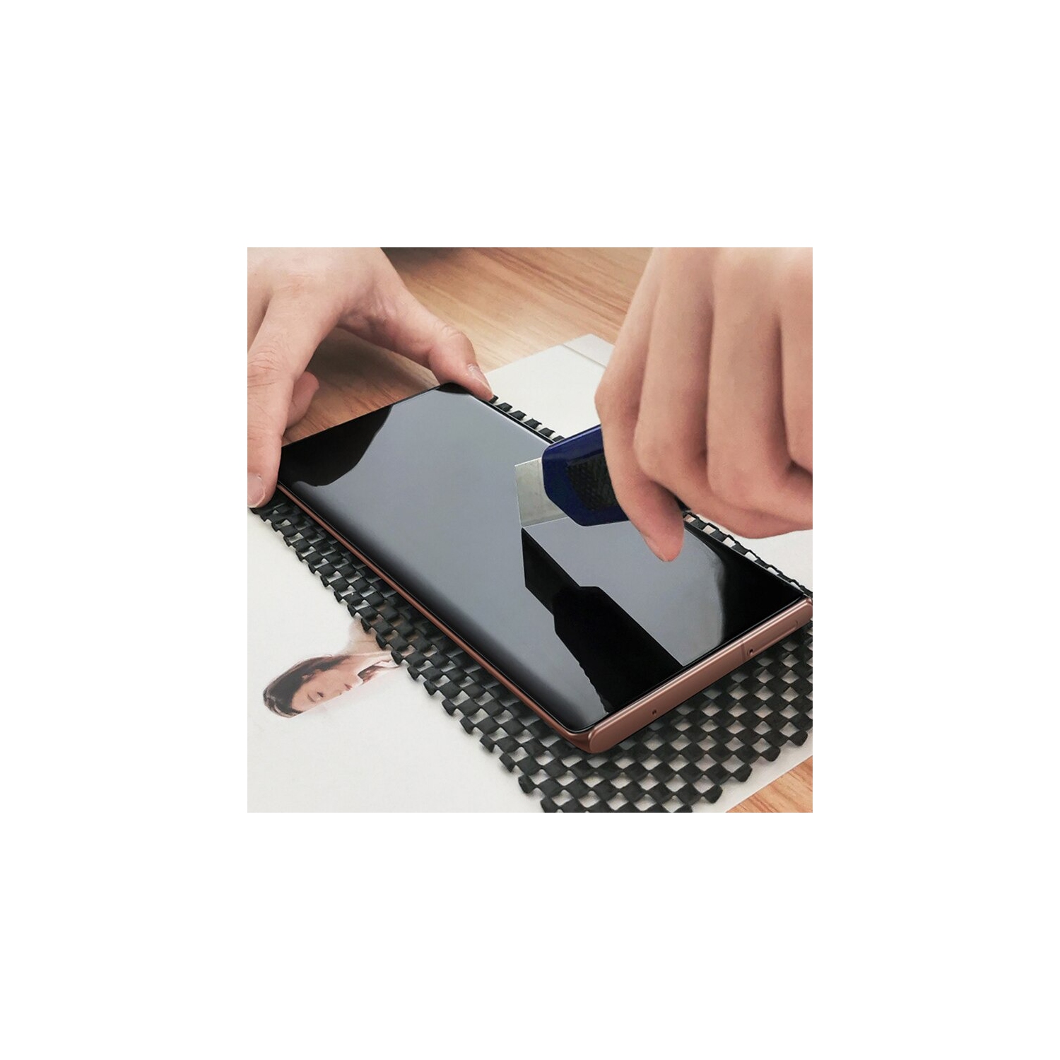 Protecteur d’écran en verre trempé avec gel liquide pour Galaxy S9 UV de Samsung