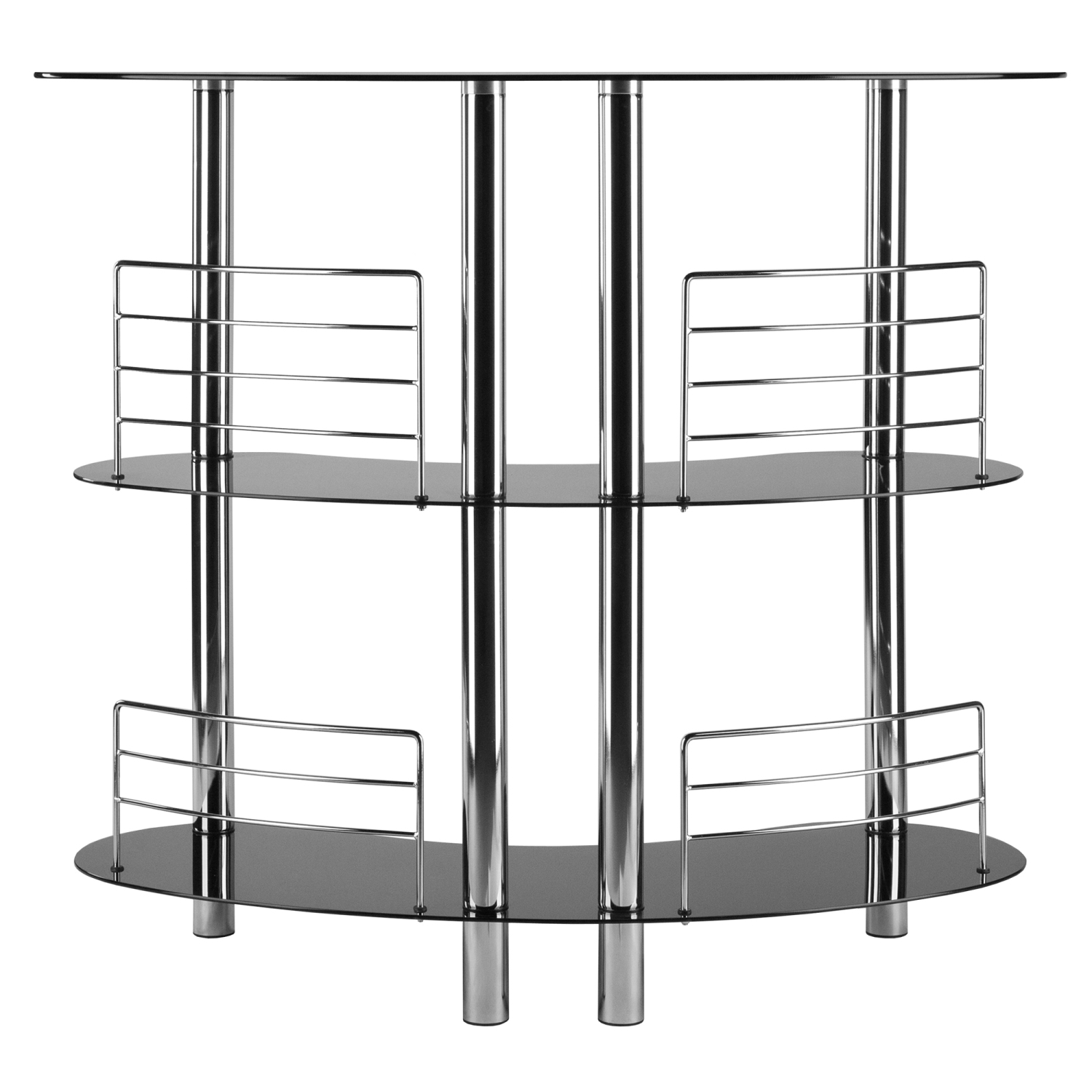 Martini Entertainment Bar, Black and Chrome