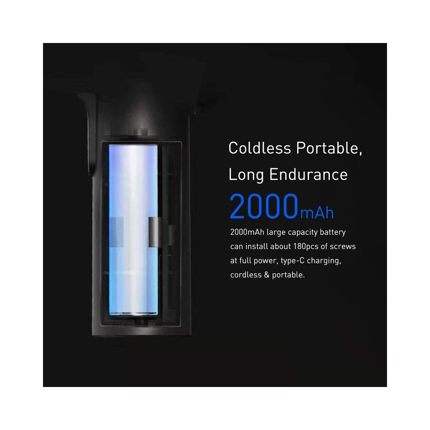 Xiaomi Mi Cordless Screwdriver 3.6V, 2000mAh Rechargable Battery with USB-C charging port. High 5-N.m Torque Cordless Portable Screwdriver with 12