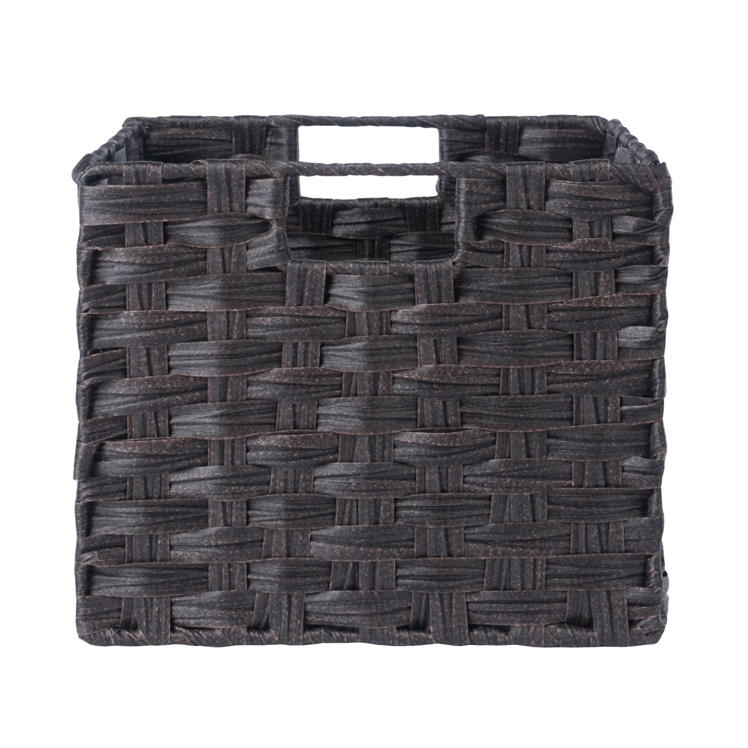 Ensemble de 3 paniers pliables en fibres tissées Melanie, chocolat