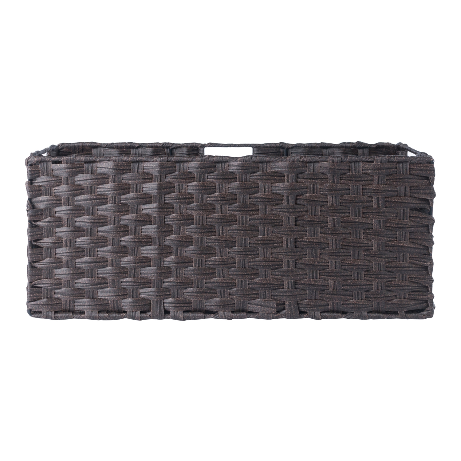 Ensemble de 3 paniers pliables en fibres tissées Melanie, chocolat